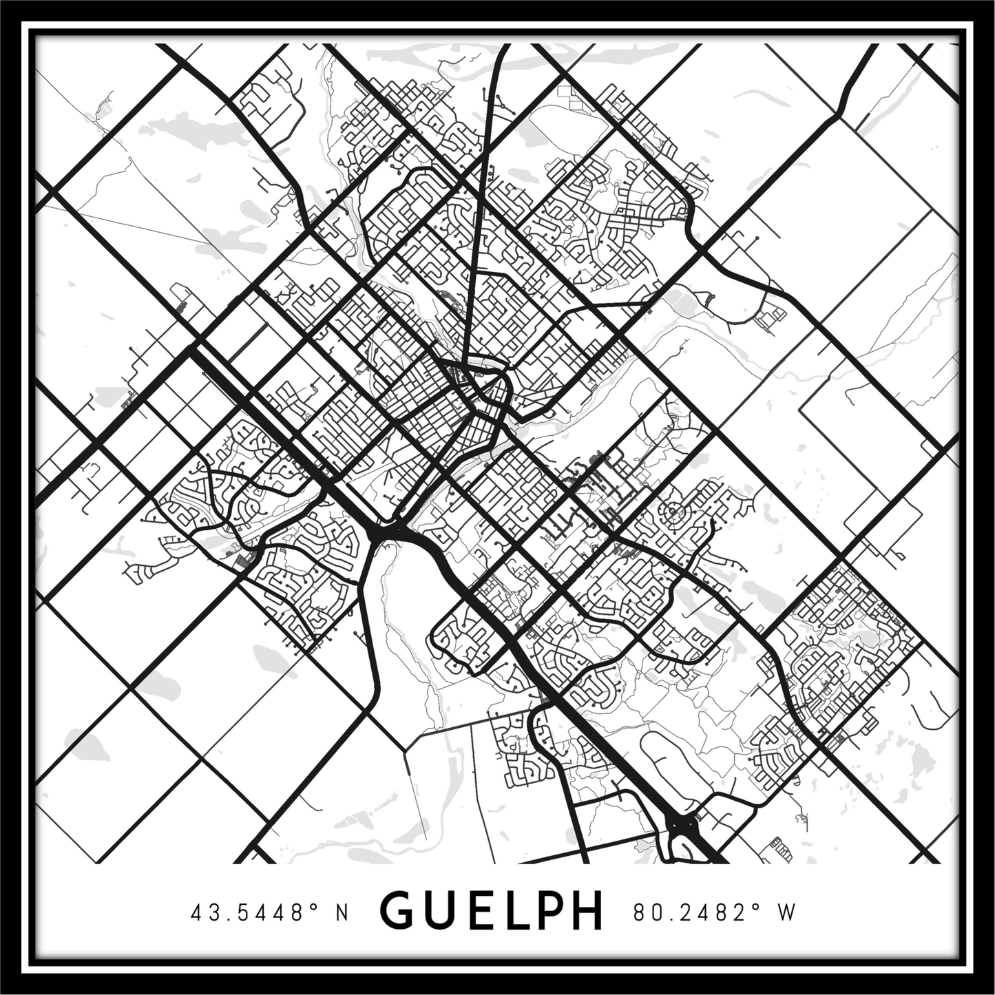 La carte du réseau de Guelph