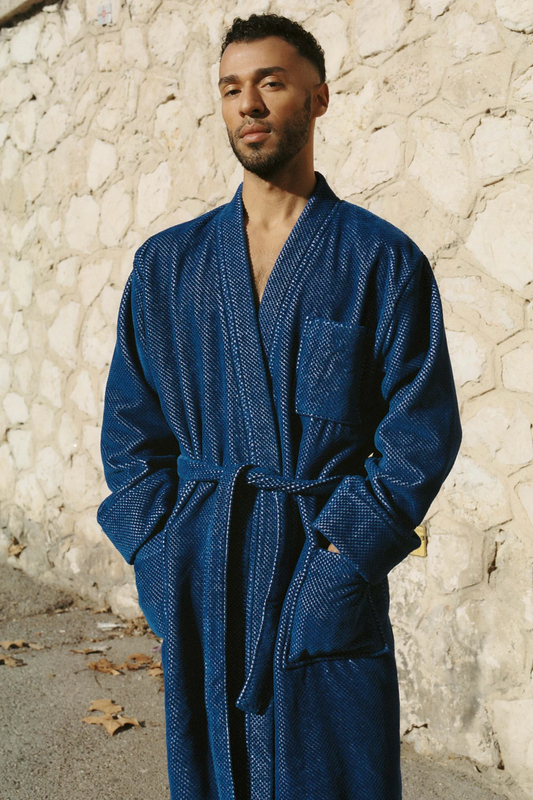 Aquatic Pepper Velour Robe