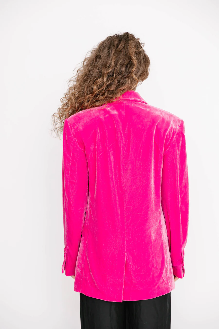 Pink 2025 velour blazer