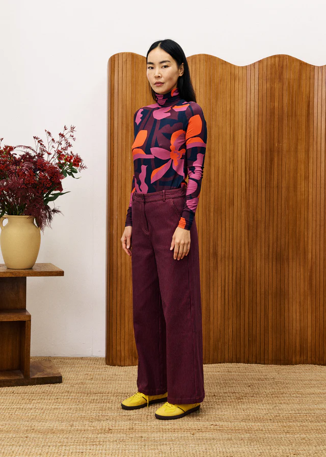 Oregan Geo Floral Turtleneck