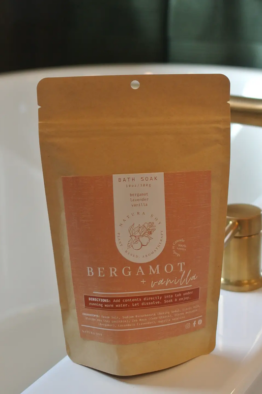 Bath Soak- Bergamot Vanilla 10oz by Natura Soylights