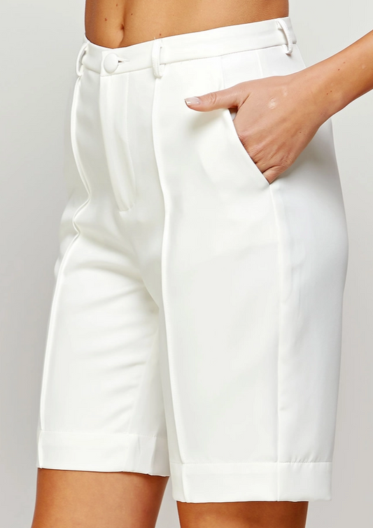 Ria Pleated Tailored Suit Short
