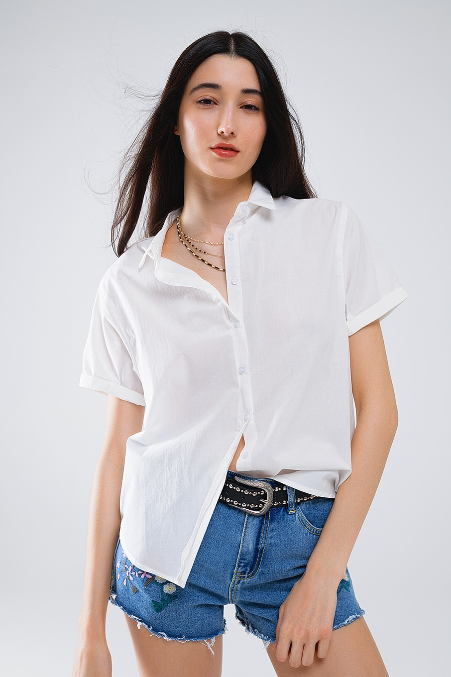 Short Sleeve Relaxed Button Up Shirt