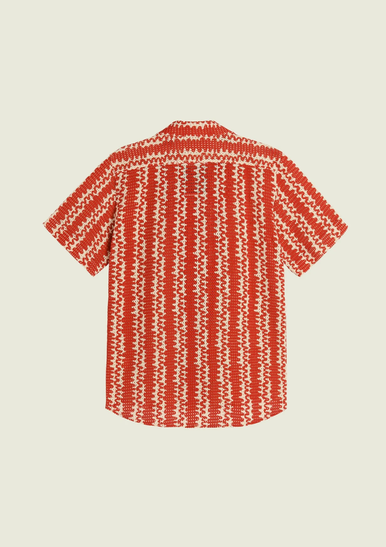 Red Scribble Cuba Net Shirt