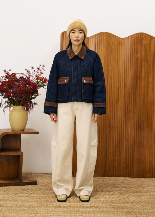 Zola Midnight Blue Corduroy Jacket