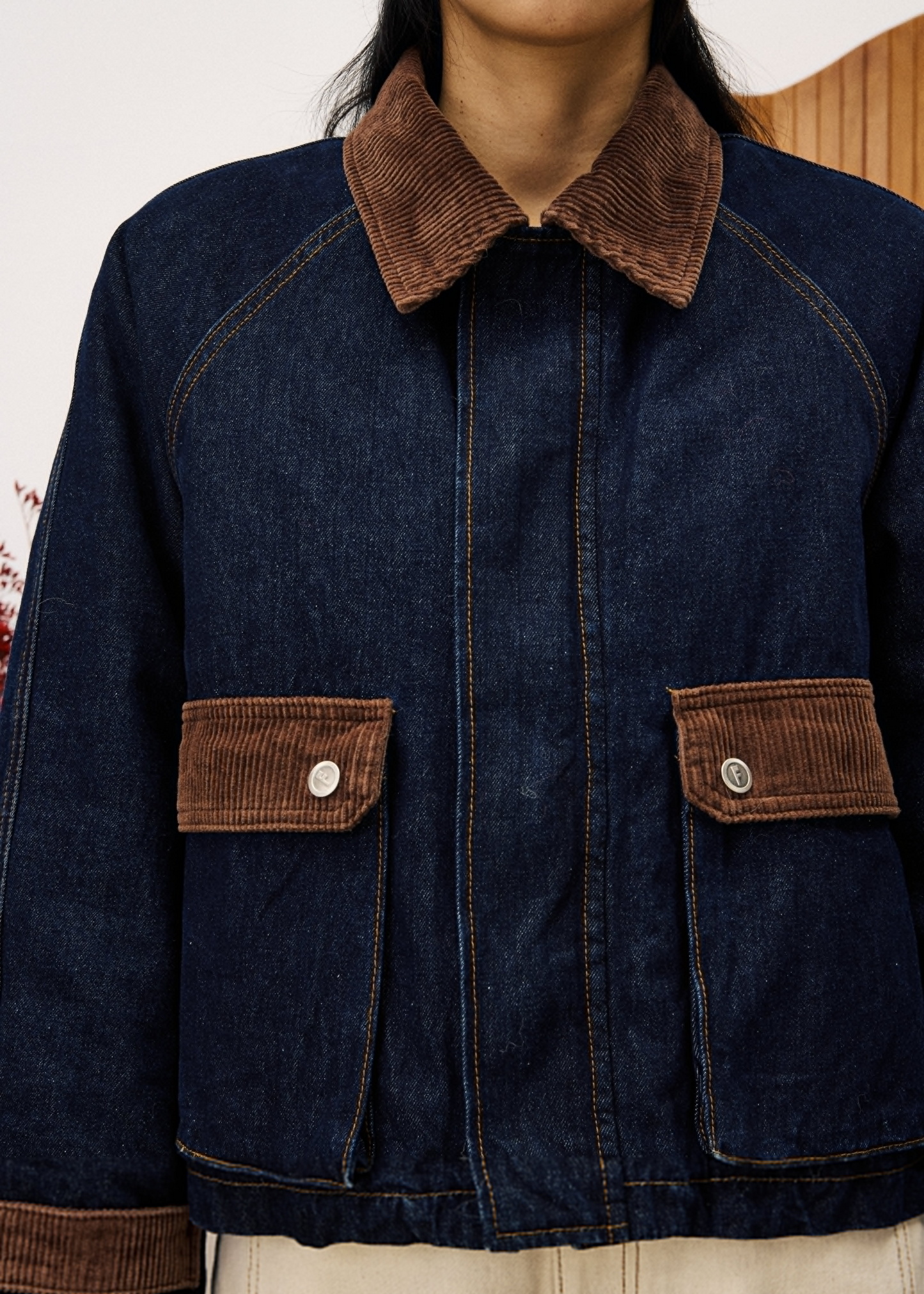 Zola Midnight Blue Corduroy Jacket
