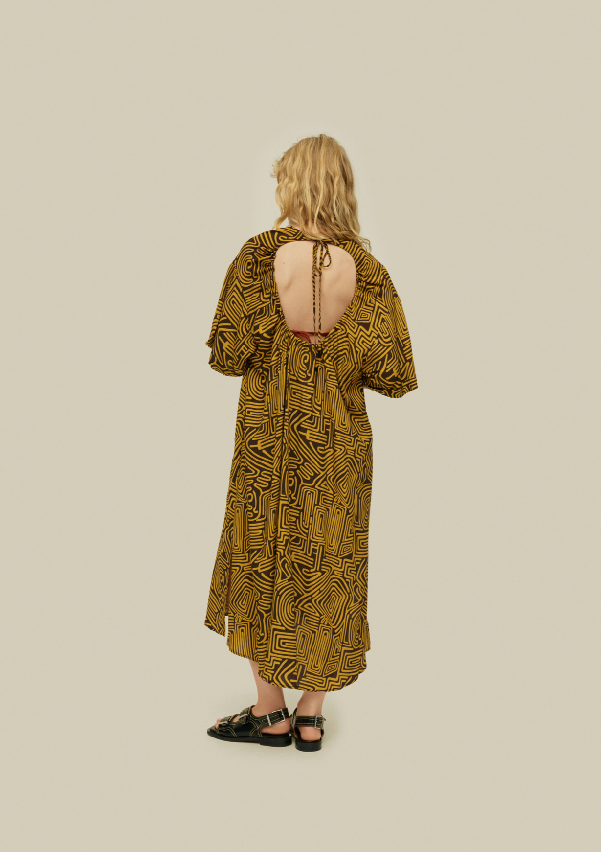 Tawny Golconda Tangelo Viscose Dress