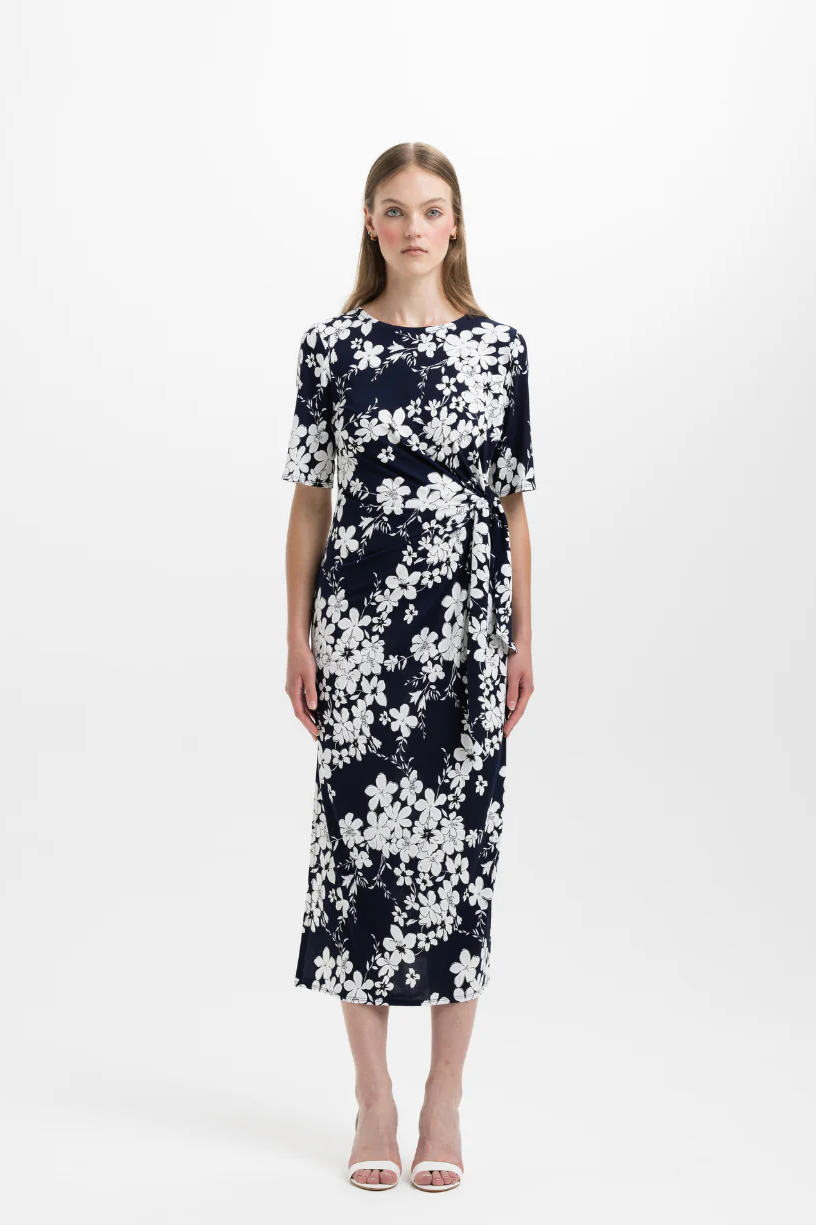 Cara Self-Tie Floral Dress