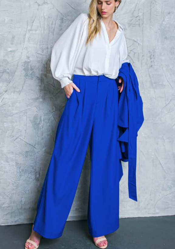 Palazzo Cobalt Blue Trousers