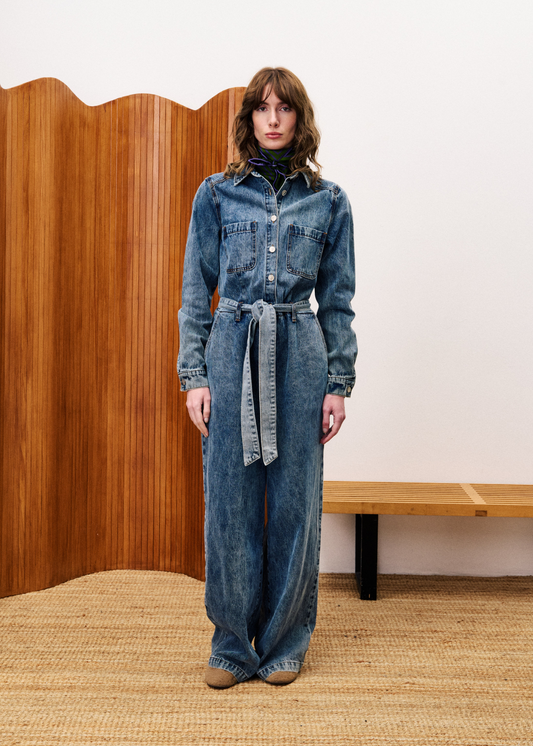 Verbena Denim Blue Jumpsuit