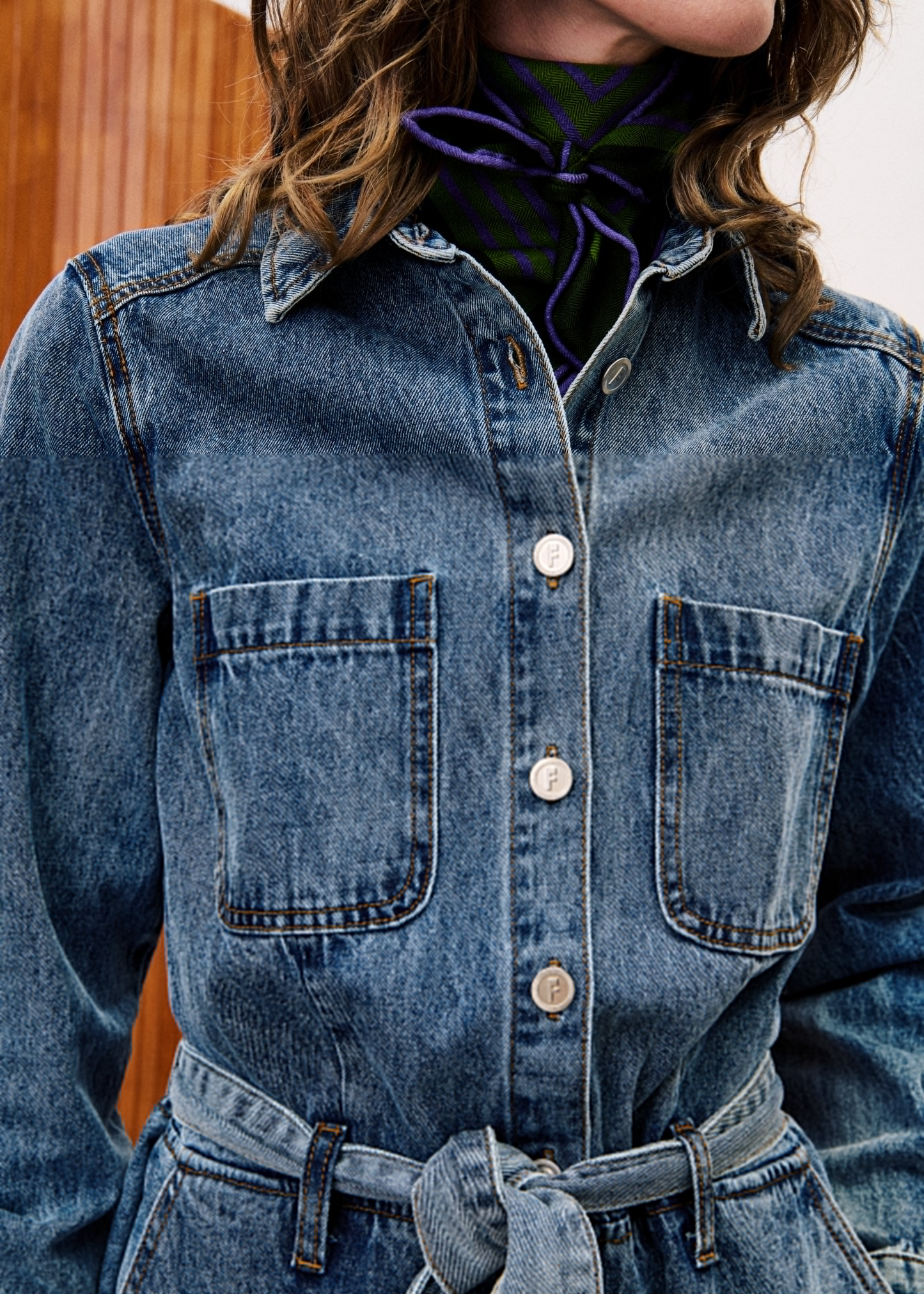 Verbena Denim Blue Jumpsuit