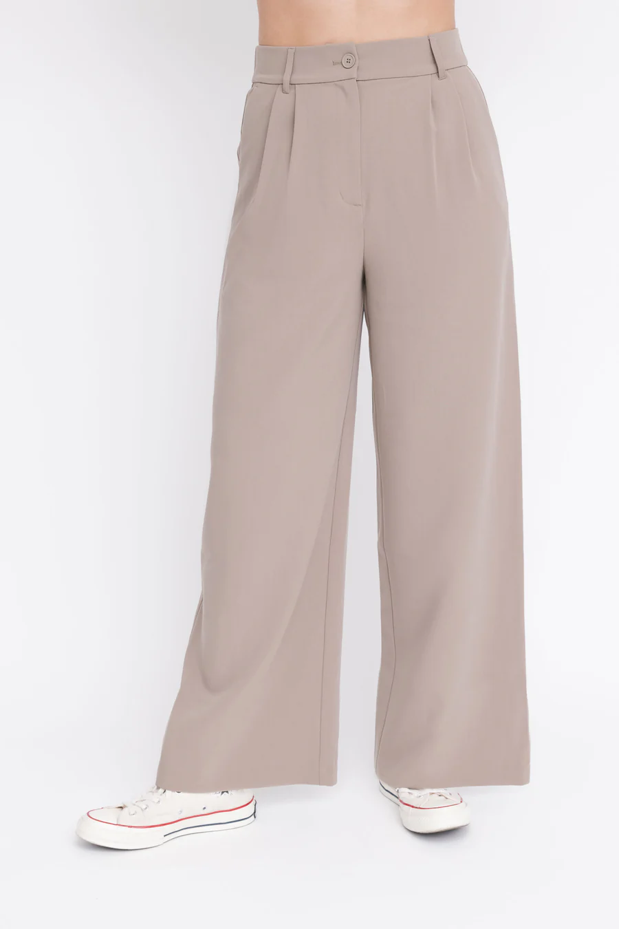 S+T HARPER WIDE LEG PANT II IN DEEP TAUPE