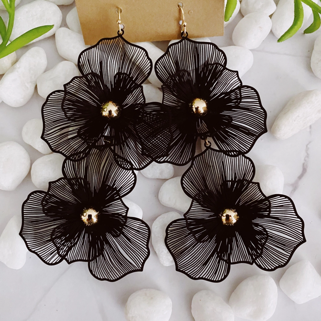 Artisan Floral Drop Earrings