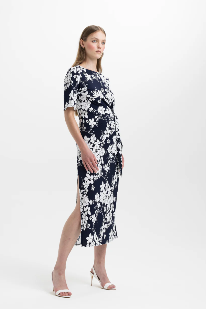 Cara Self-Tie Floral Dress