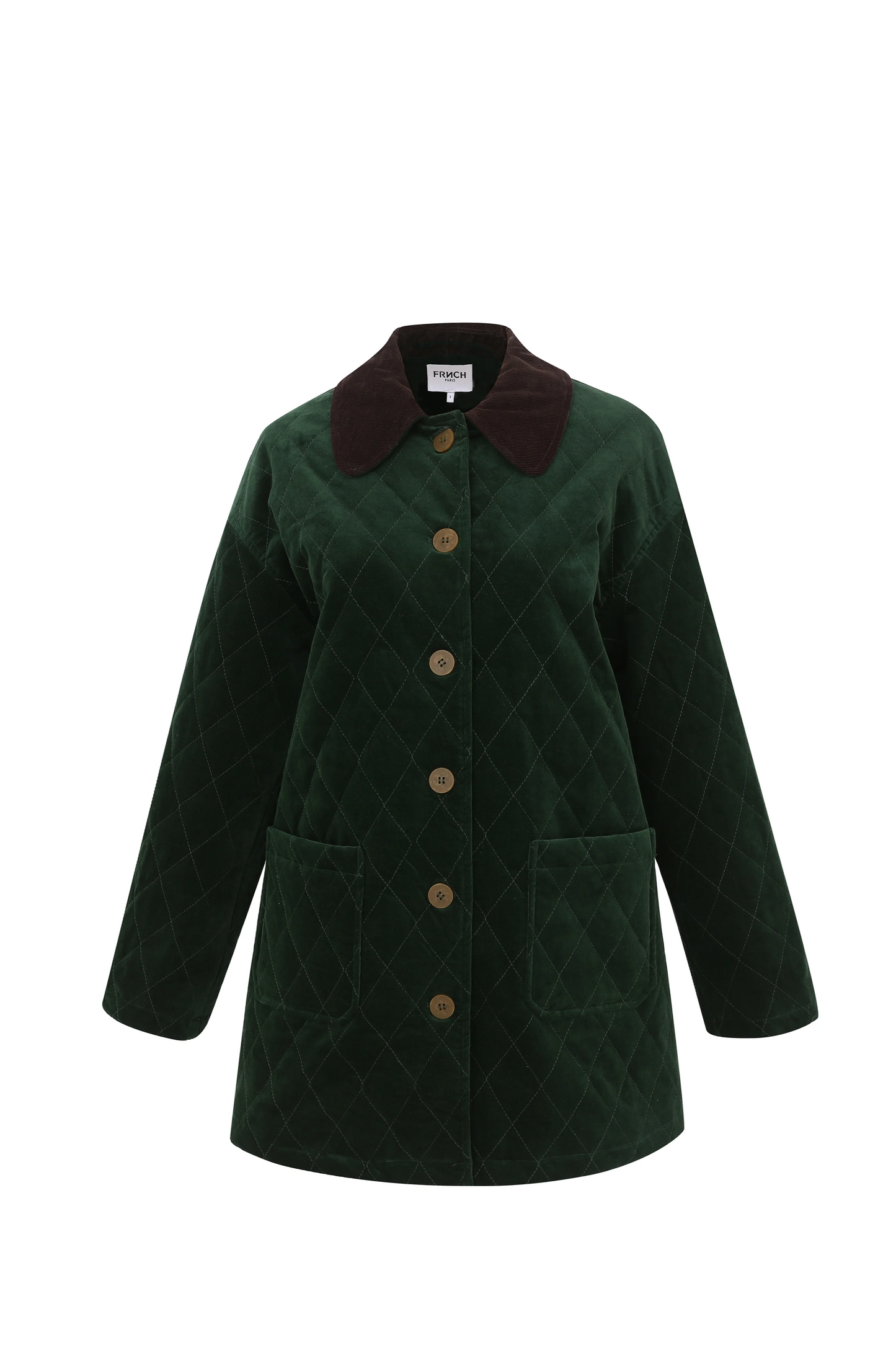 Manteau matelassé Laia en vert forêt