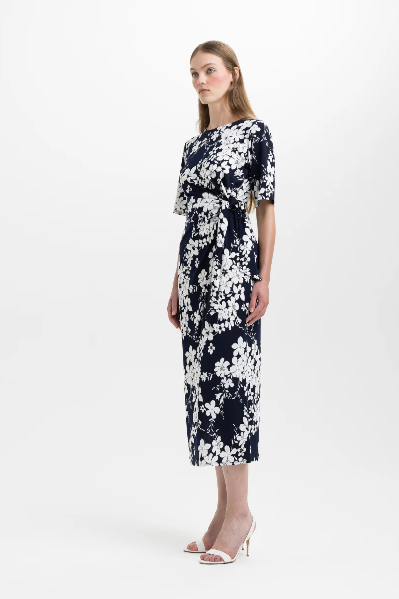 Cara Self-Tie Floral Dress