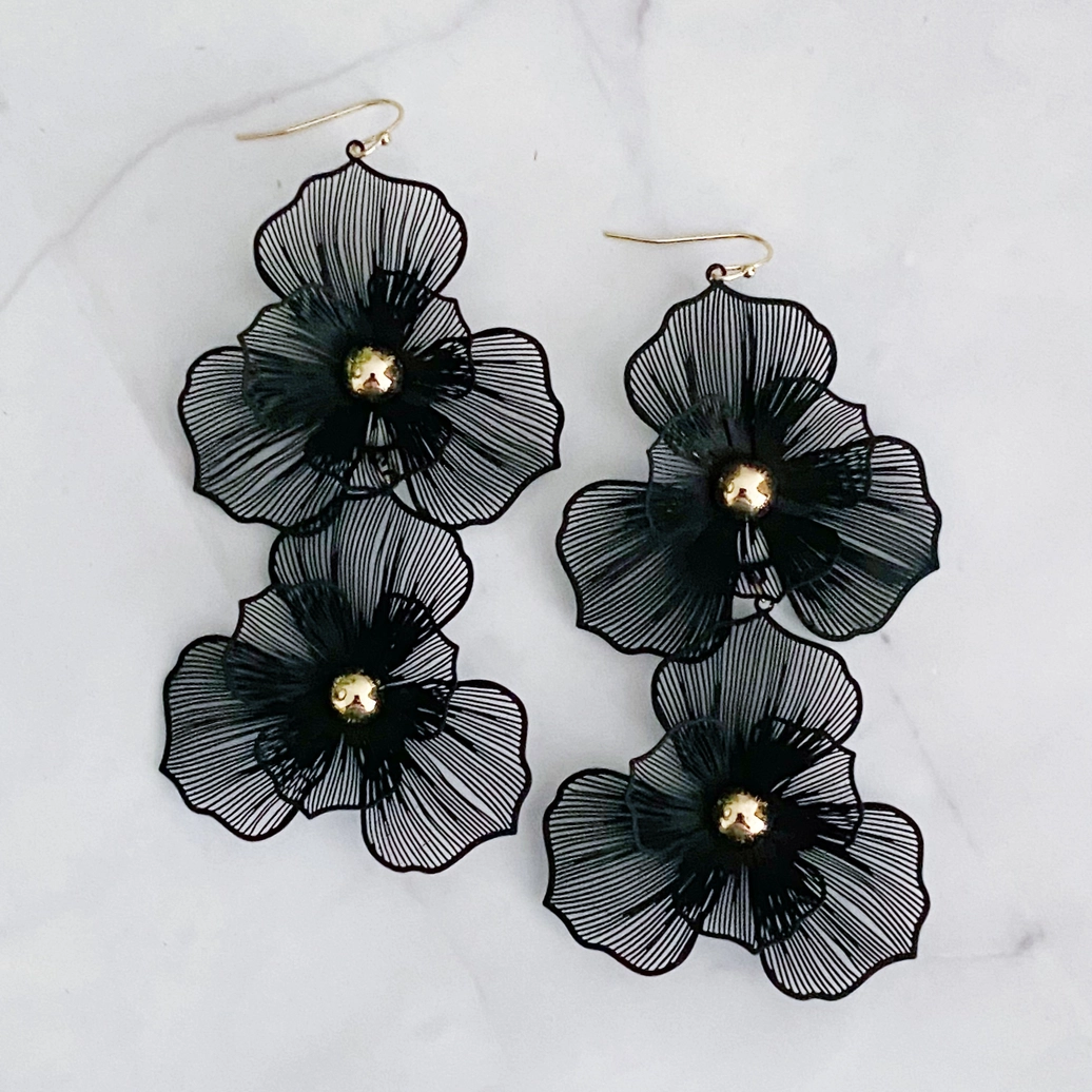 Artisan Floral Drop Earrings