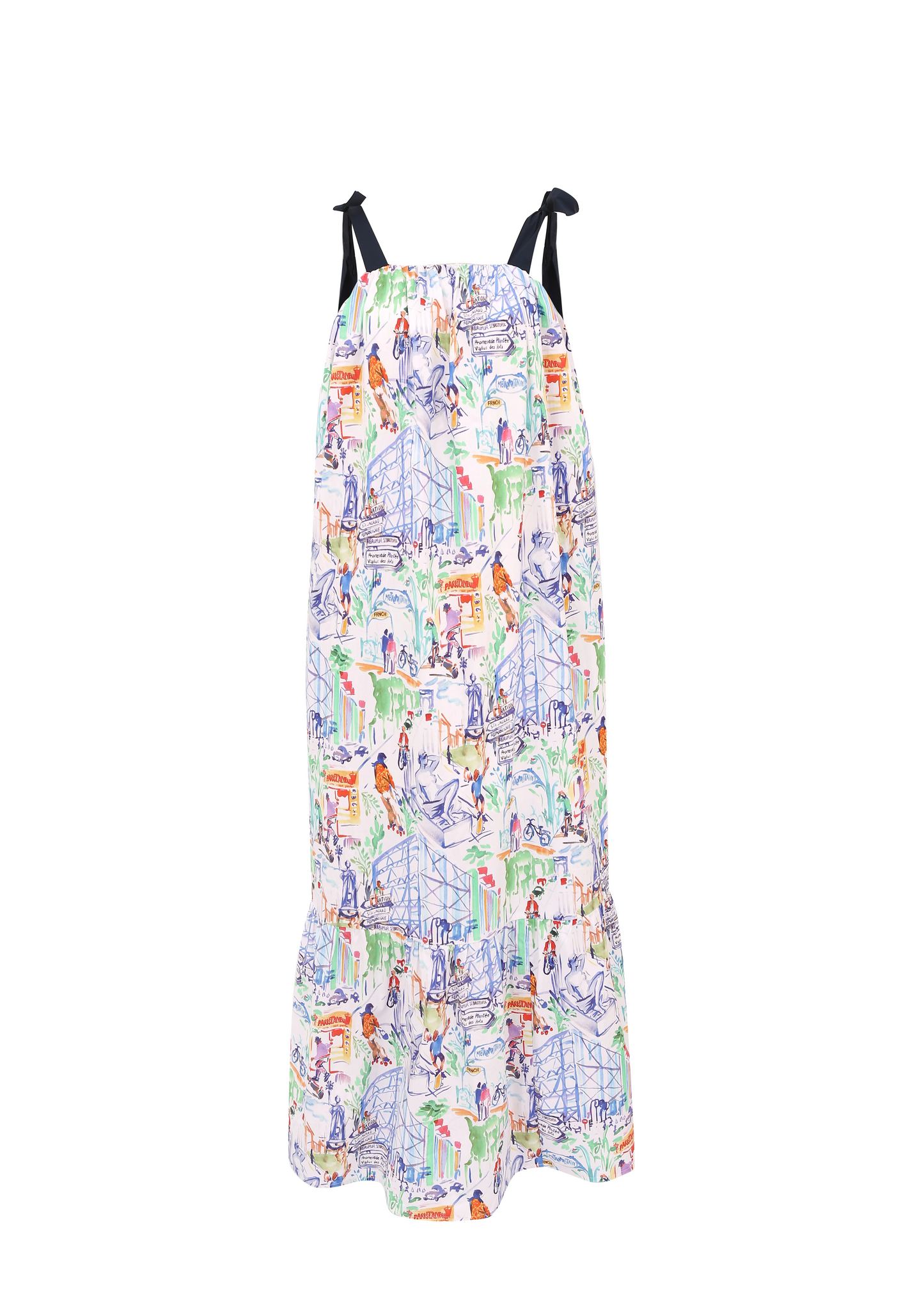 Cylia Art Print Maxi Dress