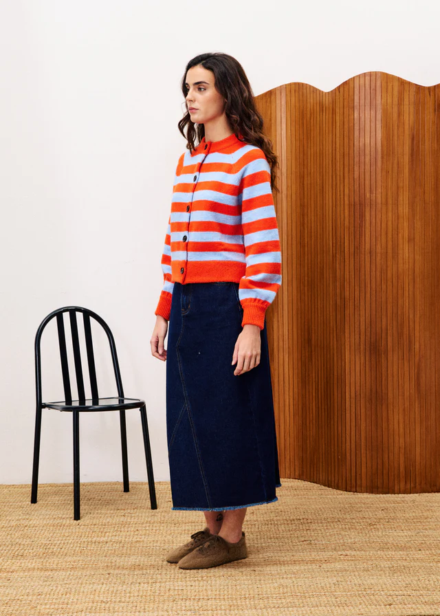 MORAND Striped Cardigan