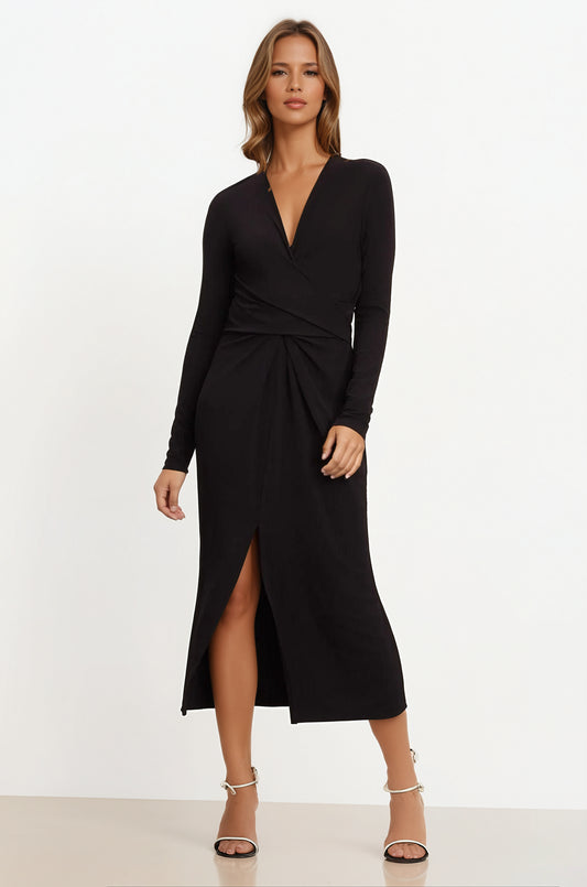 Melat wrap midi dress by Velvet