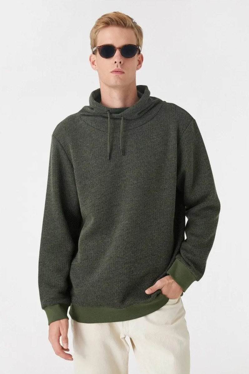 Koton Sweatshirt à col cheminée en vert