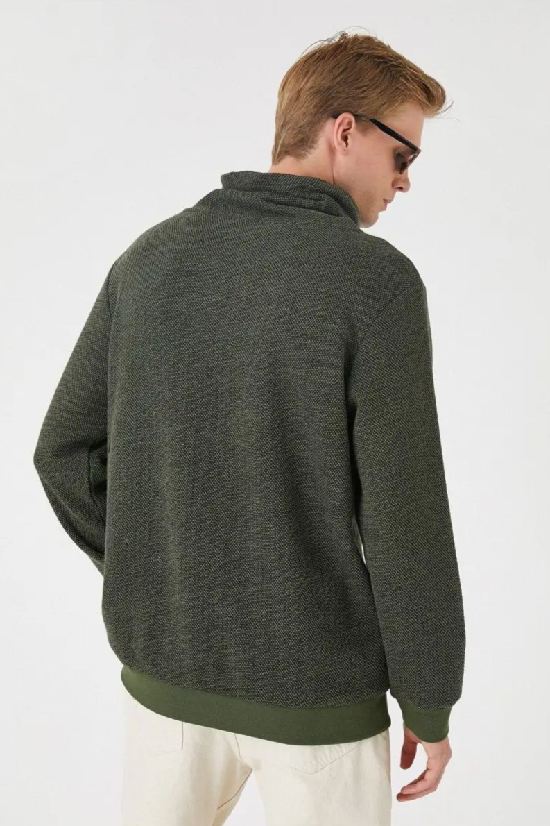 Koton Sweatshirt à col cheminée en vert