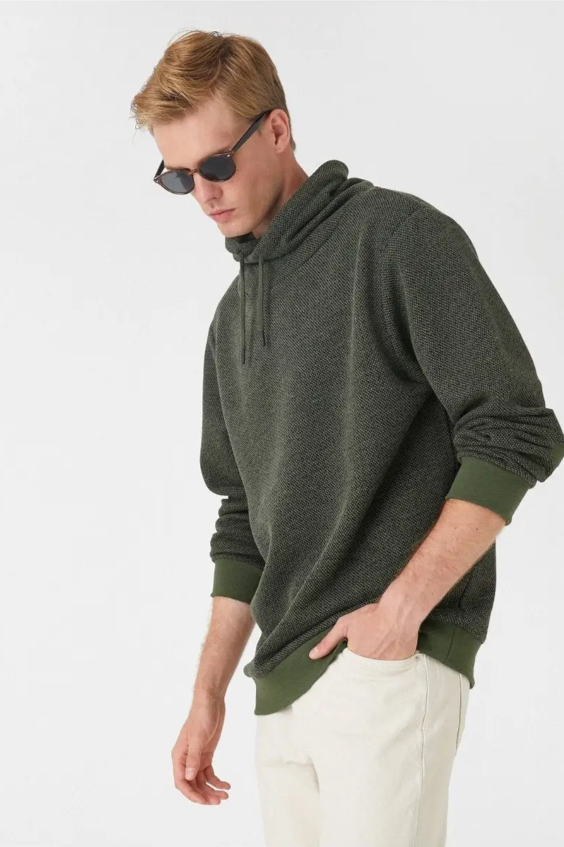 Koton Sweatshirt à col cheminée en vert