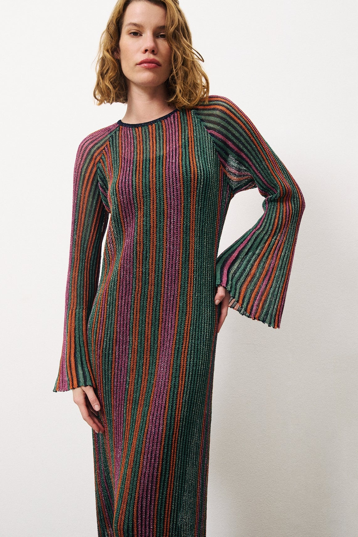 Robe à rayures multicolores Lova