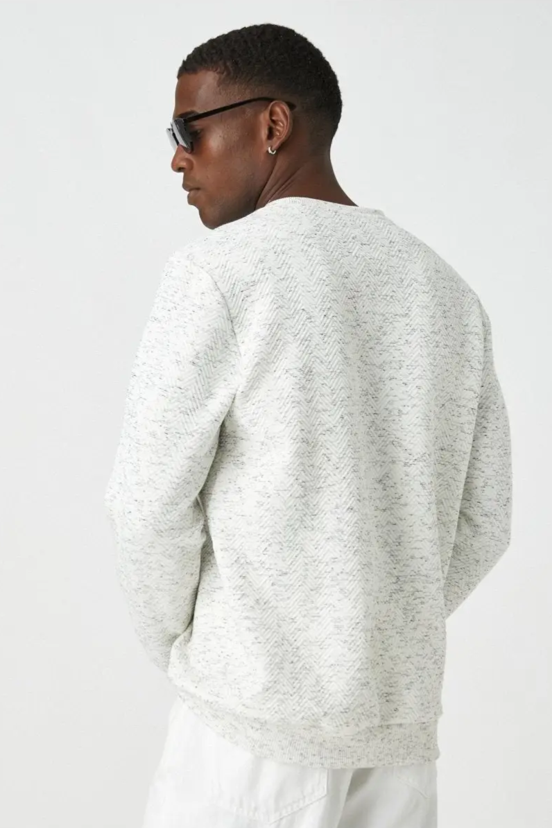 Koton Crew Neck Sweatshirt in White