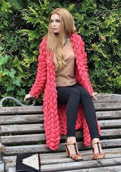 Jolie Knit Cardigan - Pink - Ms.Meri Mak