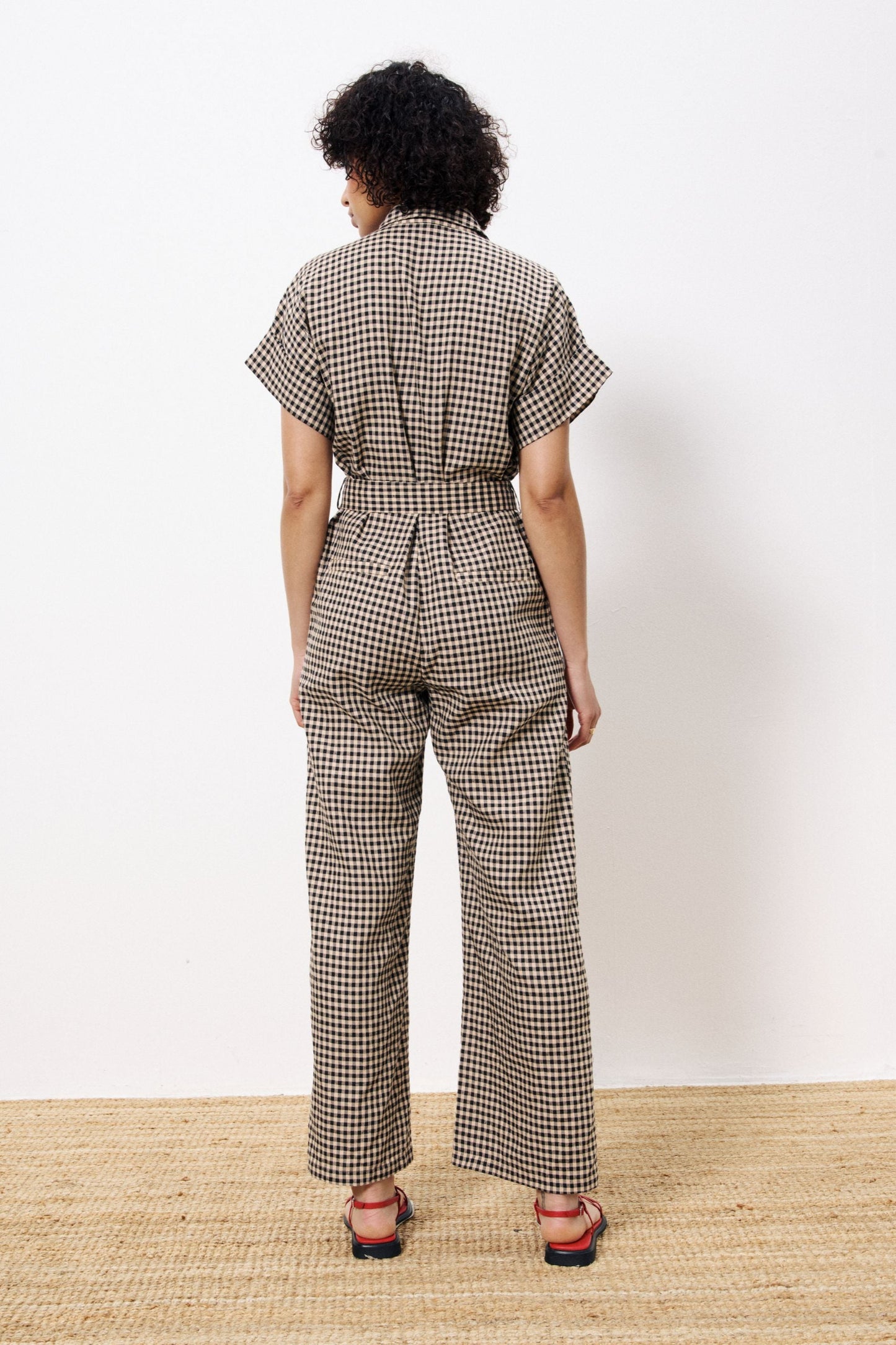 Elfie Gingham Print Jumpsuit