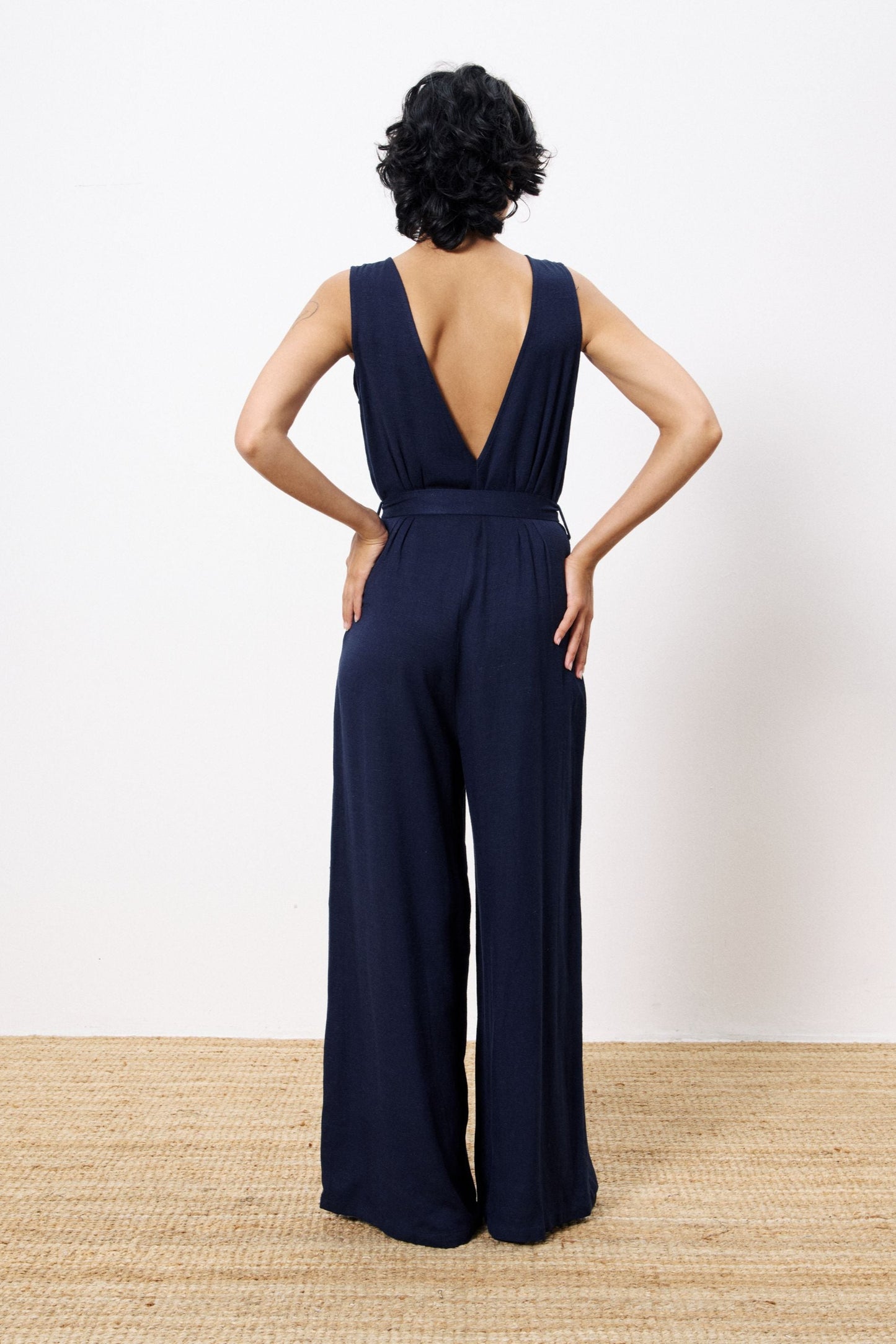 Pakize Navy Blue Jumpsuit