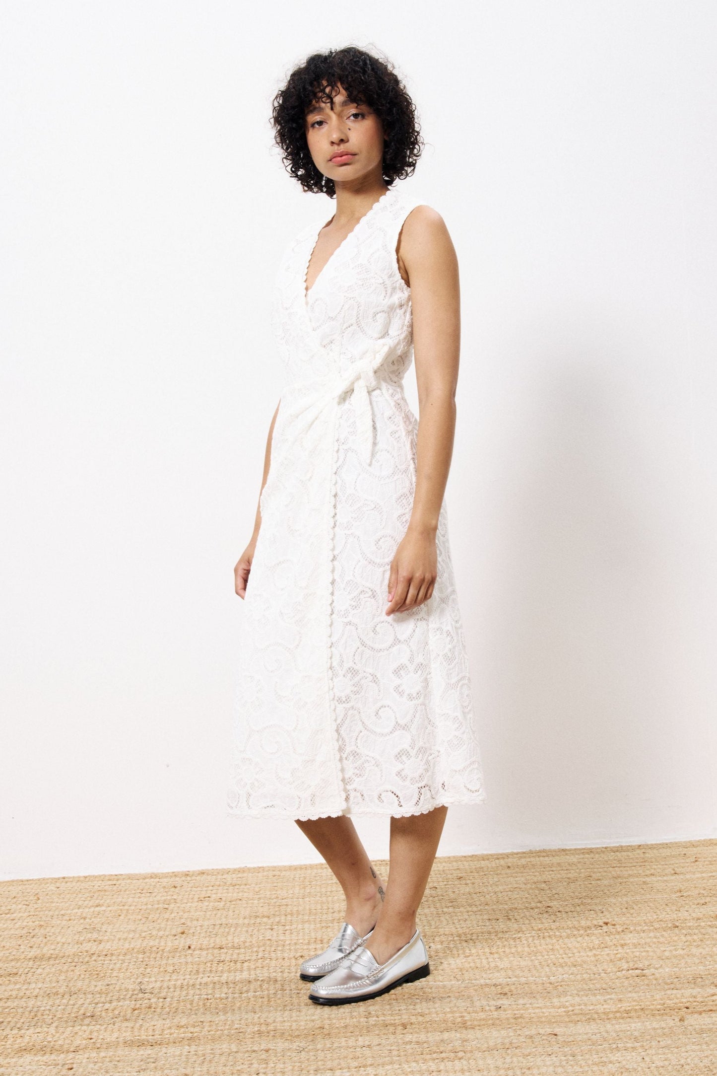 Ahava White Lace Dress