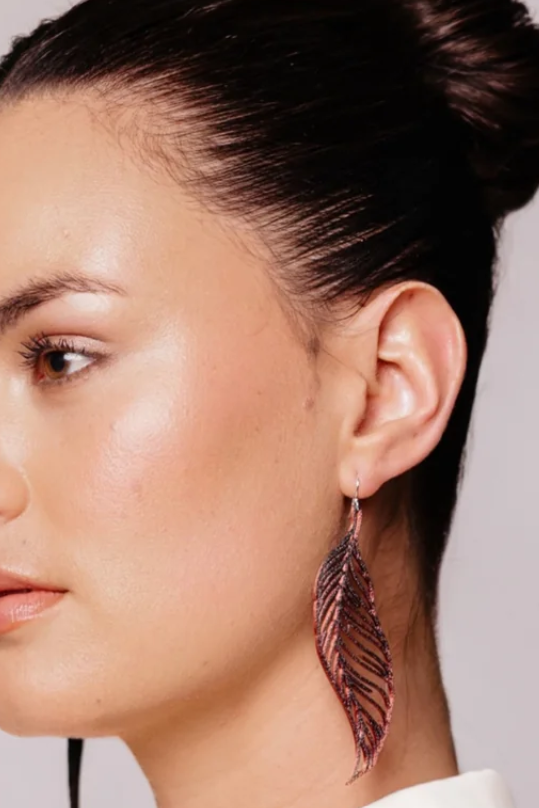 Lesley Hampton Large Feather Earrings