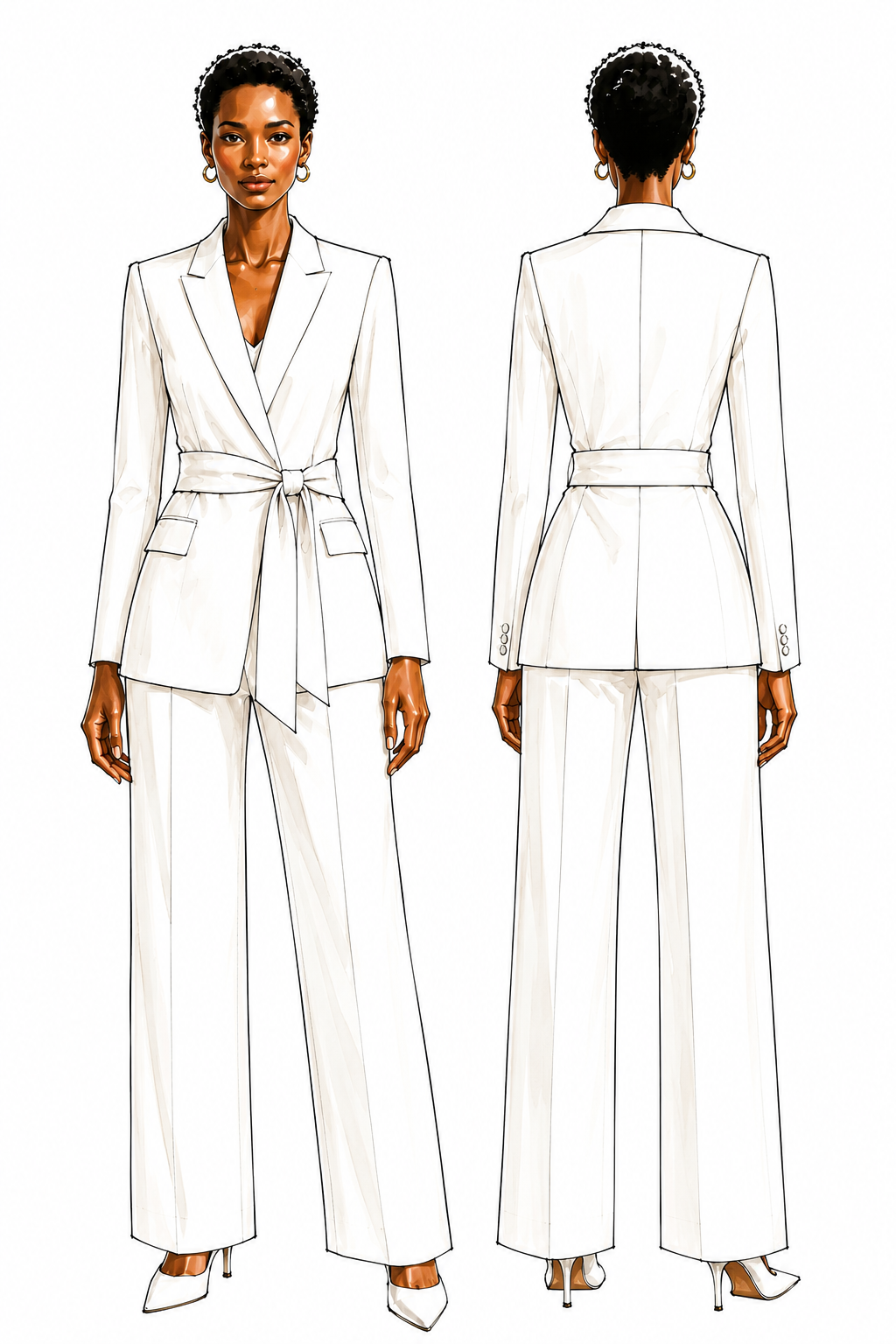 Pre-Order Satin Lapel Blazer available in Black & White