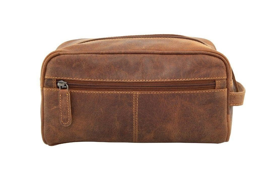 Banff "Wax Pull-up" Leather Toiletry Bag