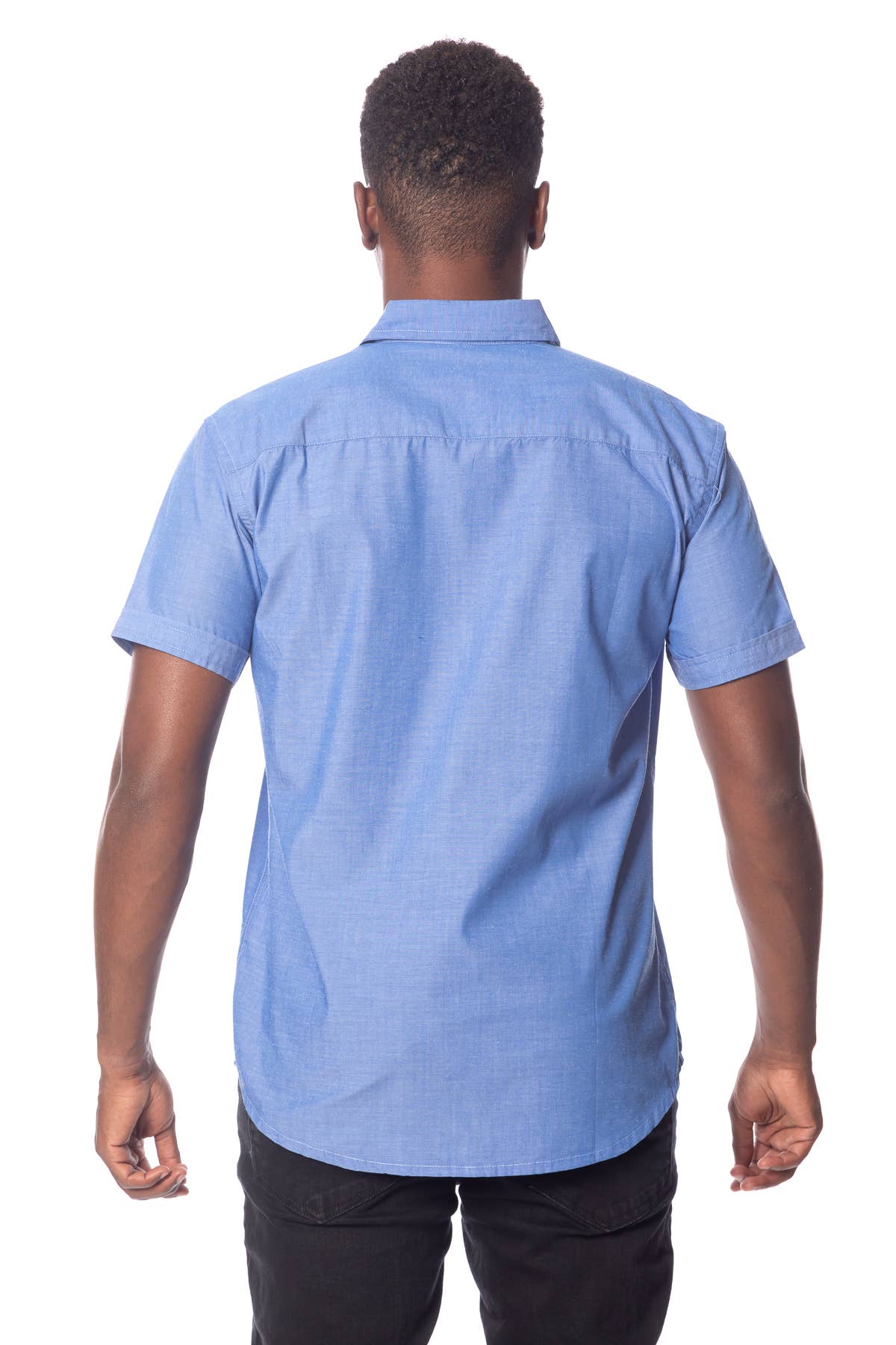 Chambray Short Sleeve Cotton Shirt