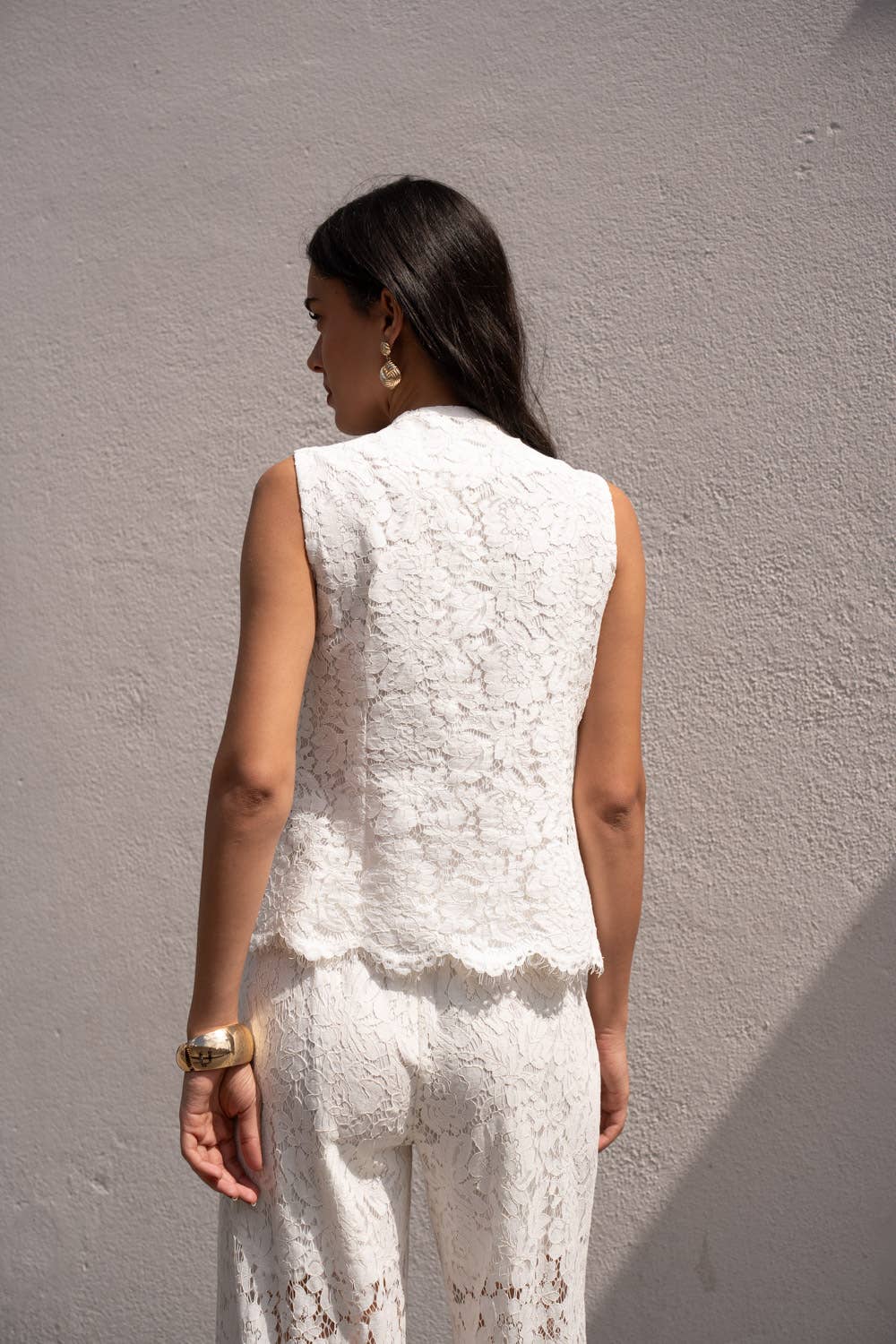 Lace top vest