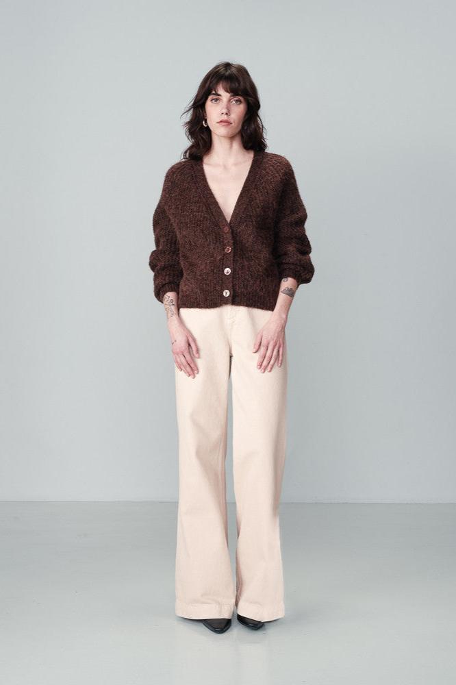 Naster Chocolate Cardigan