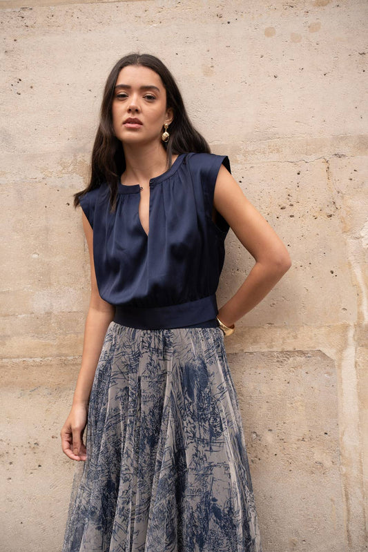 Maguie Back-Tie Shell Top