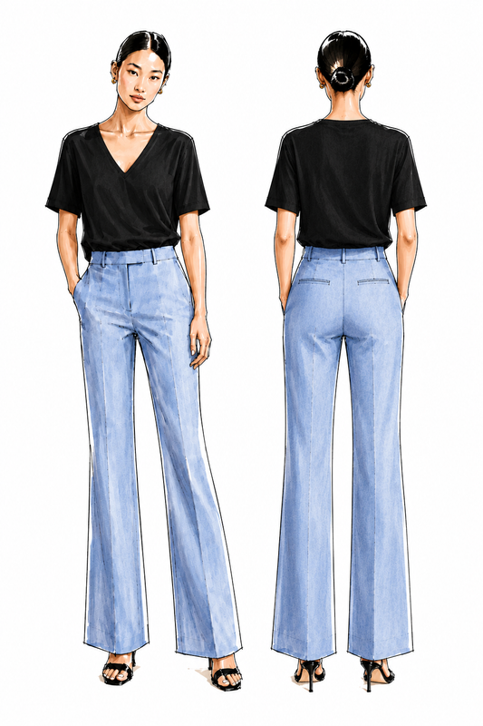 Pantalon en chambray | Niveau deux | La gamme Signature