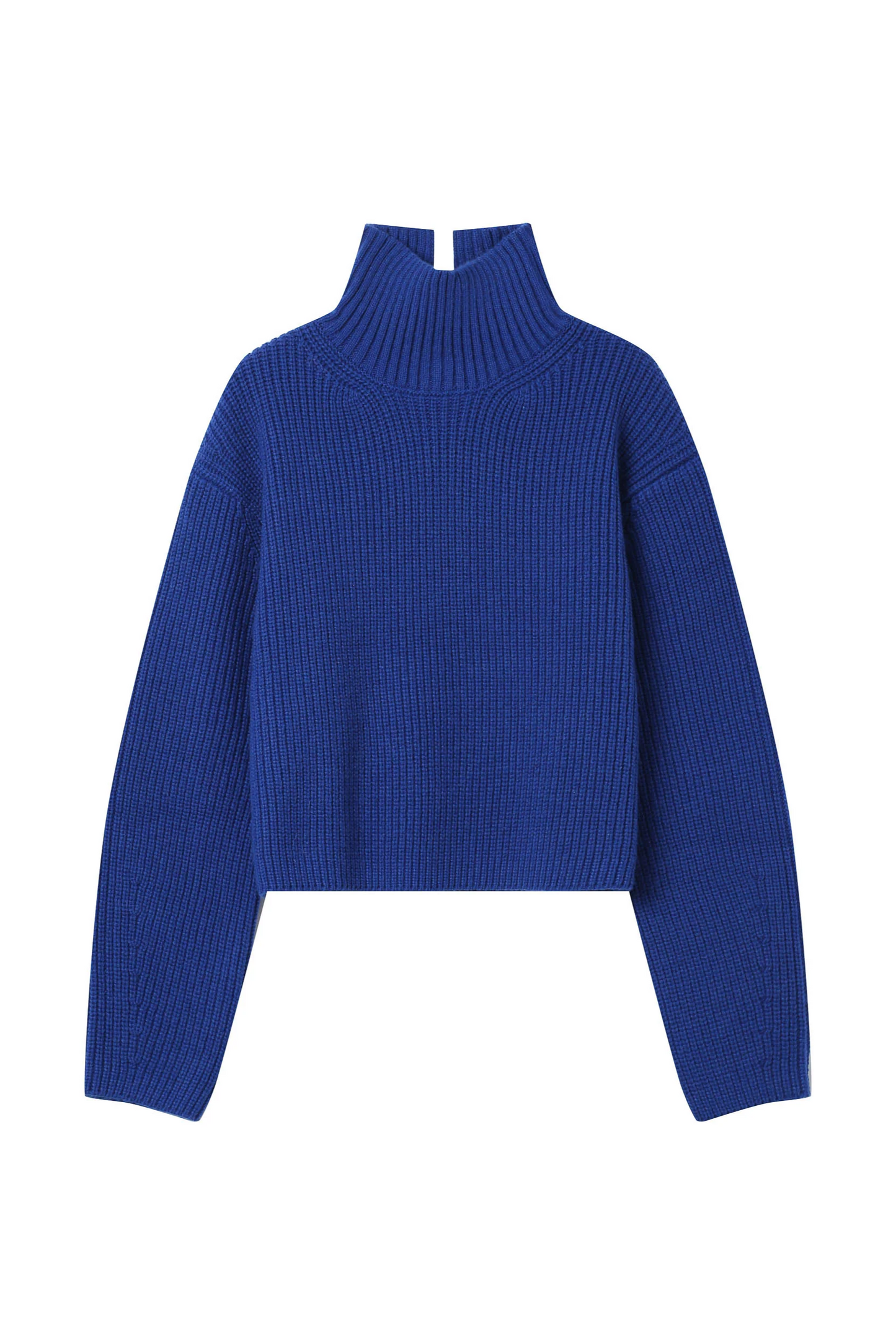 Blue sweater on a white background
