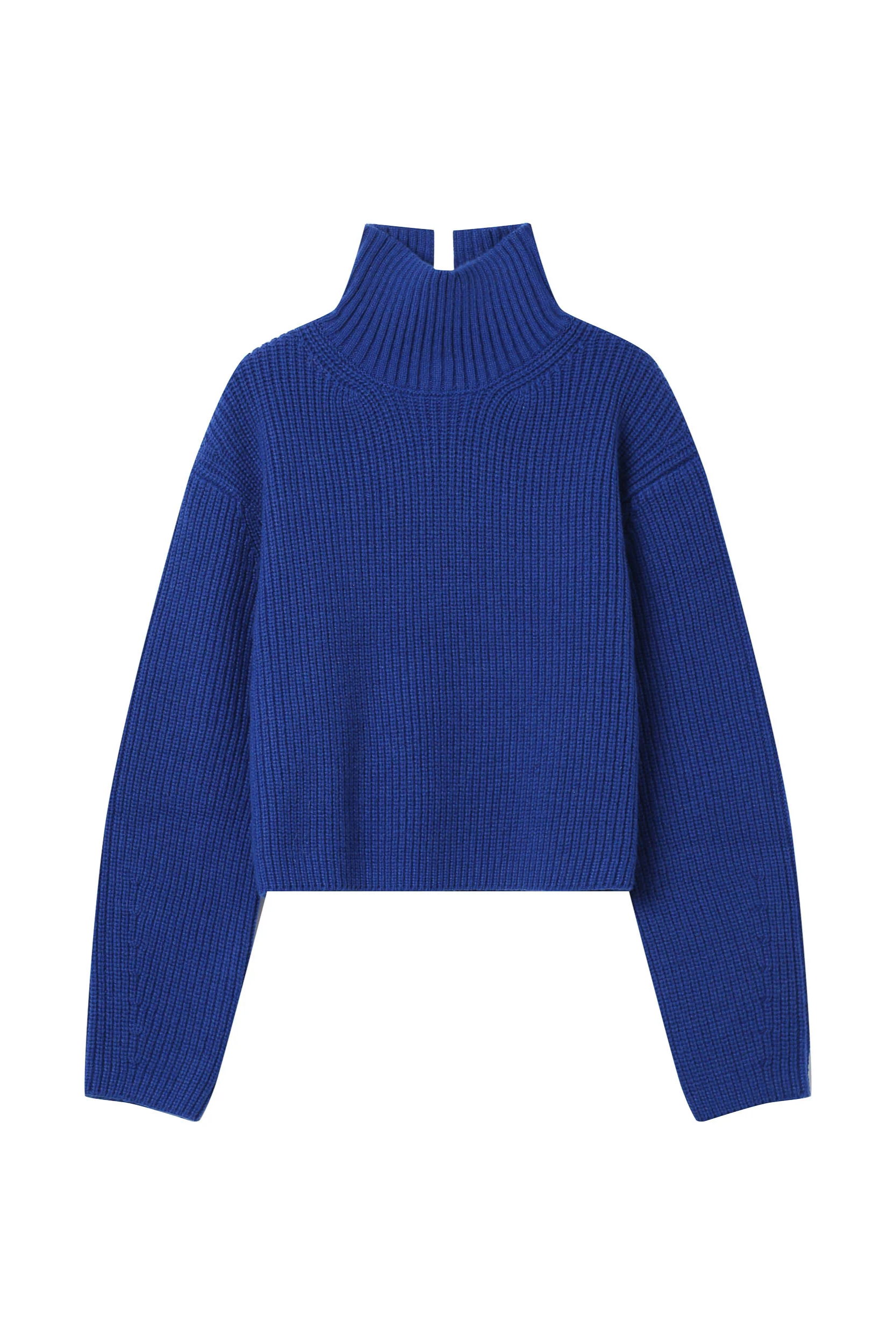Blue sweater on a white background