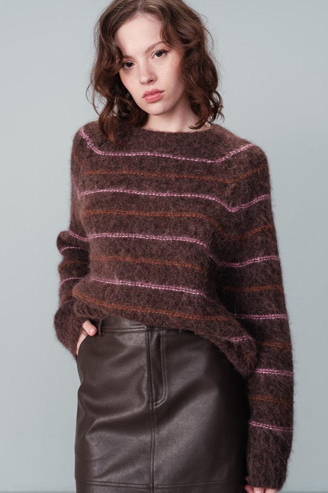 Nausica Chocolate Stripe Sweater