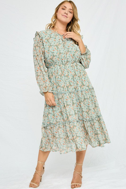 Smock Dress Women's - Addison Smocked ruffle Dress | Ms. Meri Mak