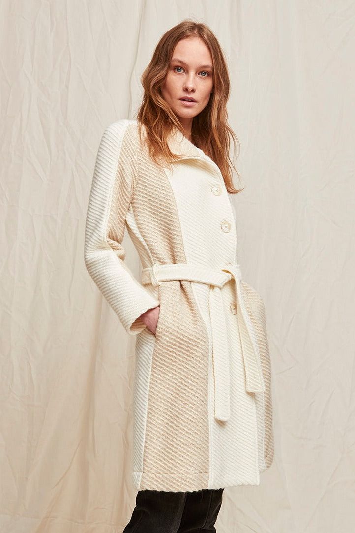 Berlin Belted Button Front Coatigan - Ms.Meri Mak