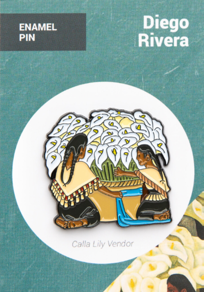 Calla Lily Vendor - Diego Rivera - Pin - Ms.Meri Mak
