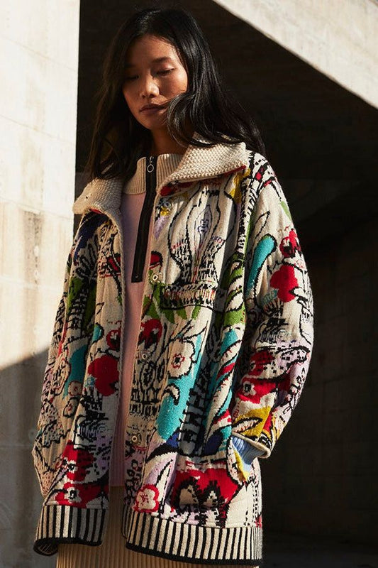 Norma Chunky Knit Cardigan - Ms.Meri Mak