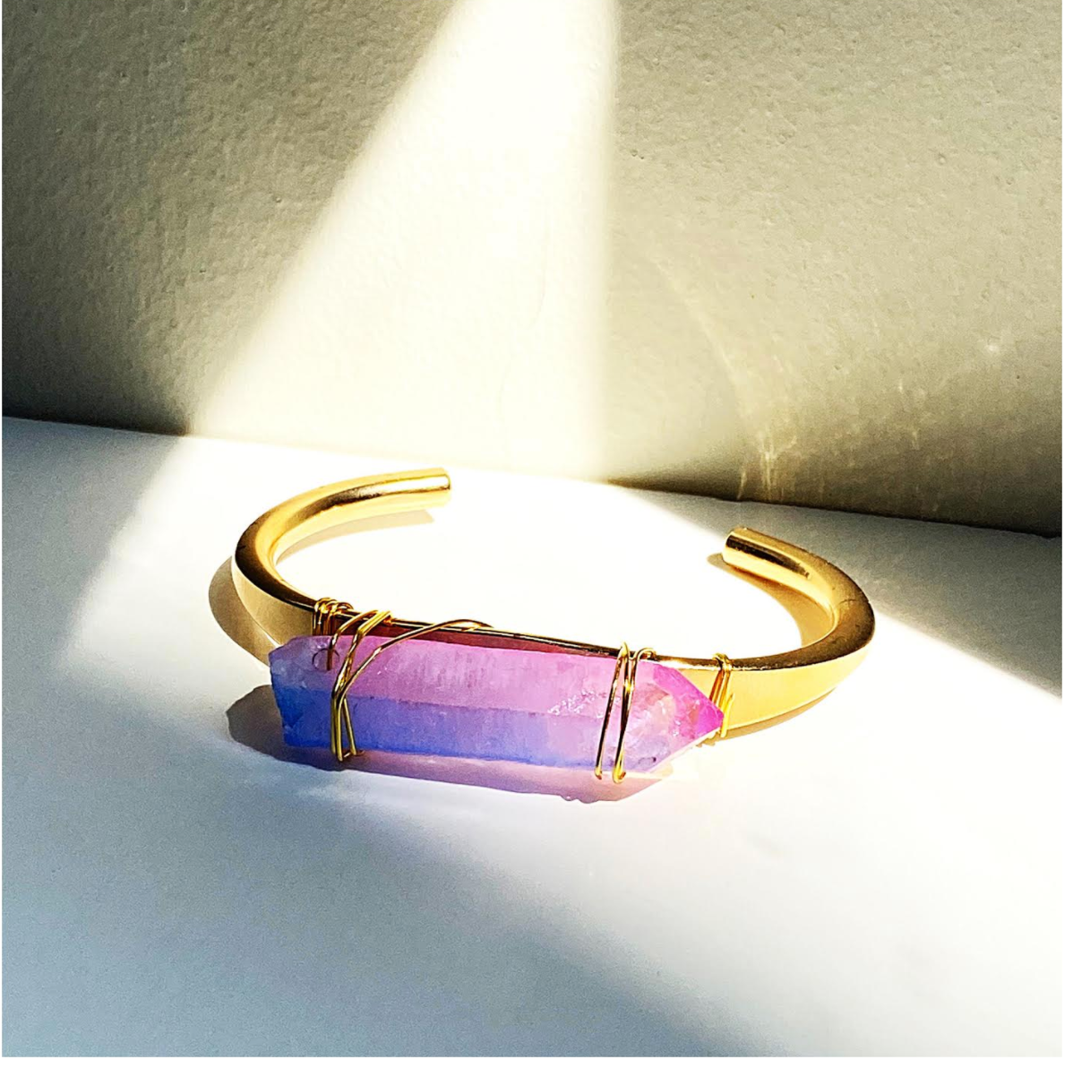 Healing Crystal Bracelets - Crystal Cuff Bracelet | Ms. Meri Mak