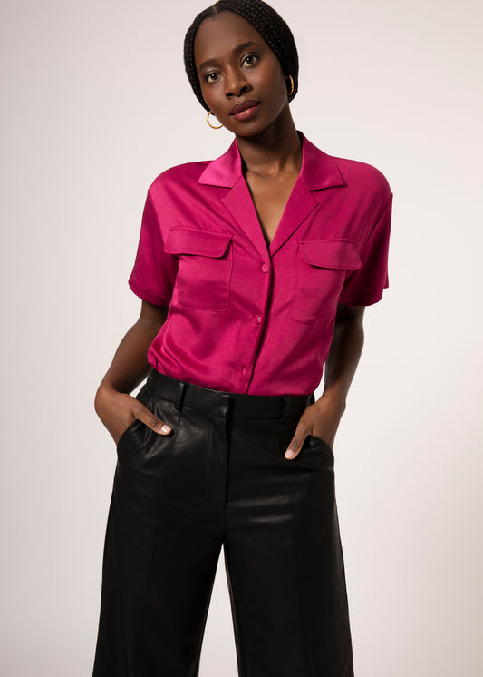 Pink Shirt for Women's - Cachan Fuchsia Shirt | Ms. Meri Mak